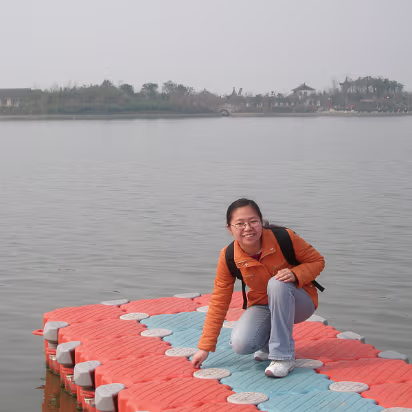 Family_Pics-005 Hanhan on the dock. Xishi lived on the island in the background 1800 years ago.Xishi is one of the four Chinese beauties according to legend.