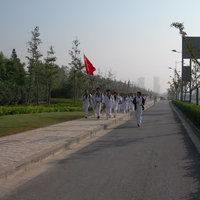 Taekwondo_Outing-005 Running to the lake that is 10km away.