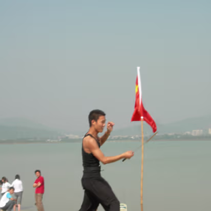 Taekwondo_Outing-017 Our club leader is showing his Num-chuk skills.