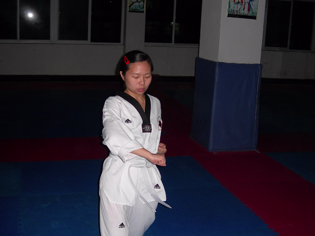 Taekwondo After months of training, Hanhan is ready for her yellow belt test.