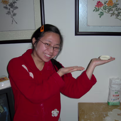 Spring_Festival_06-006 Hanhan's first dumpling! How does it look?