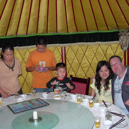 Tony's_Birthday-003 Inside the yurt before dinner.