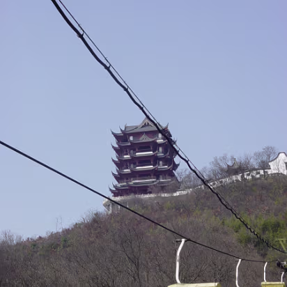 Caishi_Mar_2005-004 Heading up to the temple.