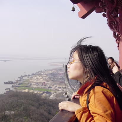 Caishi_Mar_2005-006 Hanhan thinking about the history of this place.