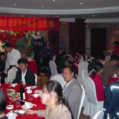 Rammy's_Wedding-005 An overview of a few tables at the dinner. Well stocked with food, drink, and smokes.