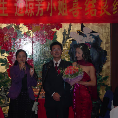 Rammy's_Wedding-009 On stage with the wedding announcer.