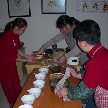 Spring_Festival_06-016 Mom's dishes add to the dinner.