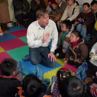 Kindergarden_2005-006 'Once upon a time...' They like stories if you act them out.