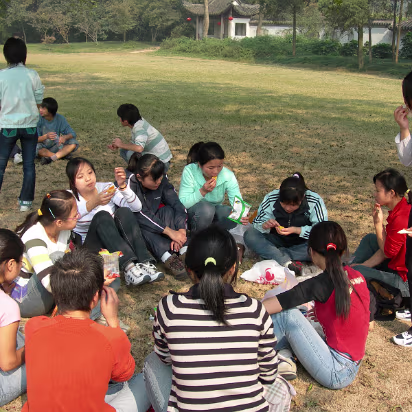 Tourism_Student_Outing-017 Our class picnic. Too much food, but we ate it all anyway!