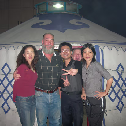 Tony's_Birthday-007 4 partiers with an unknown drunk behind!