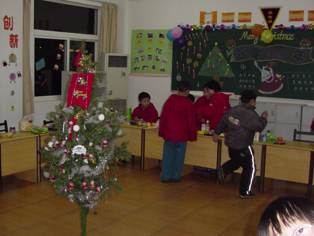 Christmas 2002 Every class had a Christmas party and being their only foreign teacher, I attended all of them. Whew!