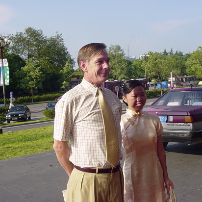 Wedding-Dinner-02 Arriving at the hotel for our wedding dinner.