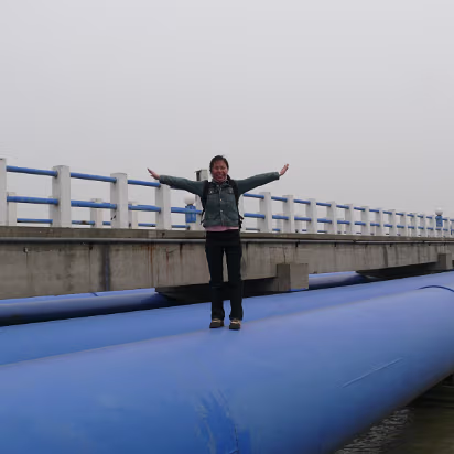 Boat-Buying-17 Hanhan on one of the intake pipes. Not supposed to disturb the area, but who cares?