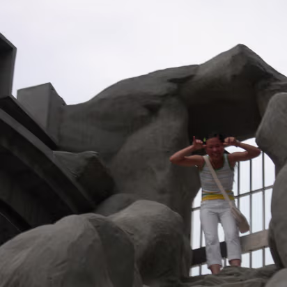 EuropePark11 At the top of the rocks surrounding a 'castle'.