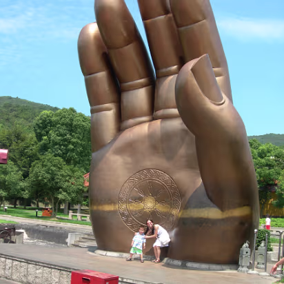 Ling-Shan-33 One of the big Buddha's Hands, rub it for luck!
