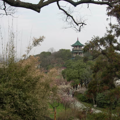 Mei-Yuan-17 Now we're heading for the temple on the hill.