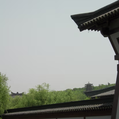 Movie-Set-24 Palace walls with temples in the distance.