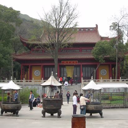 Peach-Festival-06 Incense burners are a part of all temples.