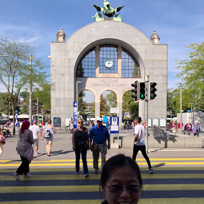 Switzerland-010 The gate to the city of Lucerne. Right in the heart of town.