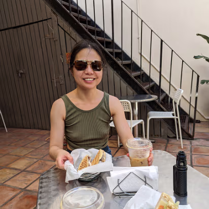 USVI-0013 We thought this was a onetime thing. Panini and iced coffee. Turns out, this was our daily breakfast spot.