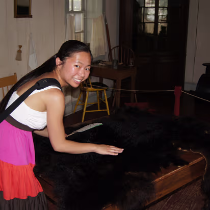 Independence_Day_2011-011 Hanhan and bearskin rug.