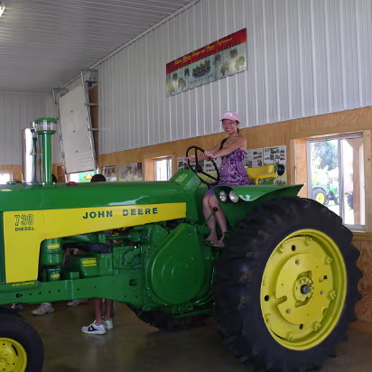 Indiana_State_Fair-014 Hanhan looks right at home on her tractor.