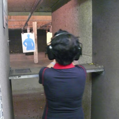 Shooting_Range-018 This about knocked her mom down.