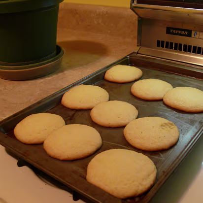 Christmas_2007-017 Sugar cookies ready for frosting.