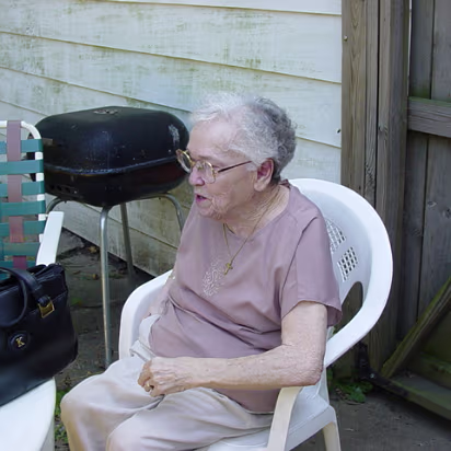 Family-003 My mom talking with her family.
