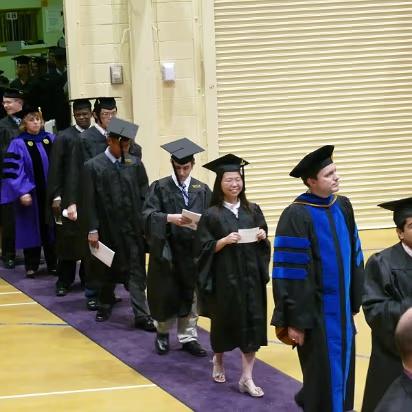 Hanhan_Graduation-003 Hanhan and 4 others in her group marching to the seats.