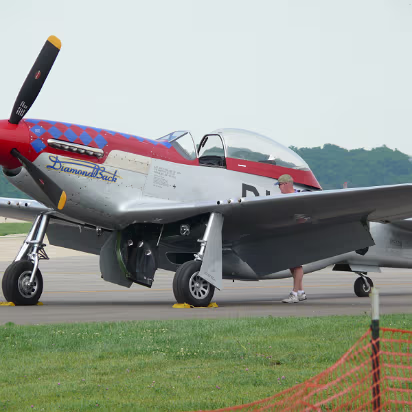 Prairie_Airshow_07-022 The P-51 Mustang on the ramp.