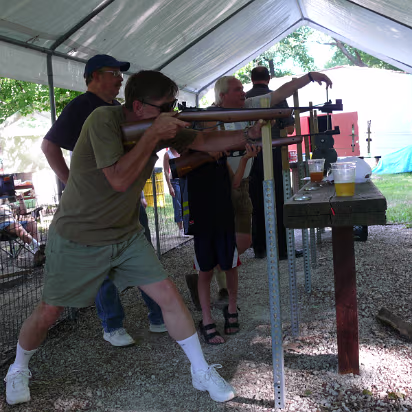 VolksFest_2007-009 Gary shooting over the top of his beer.