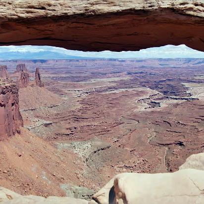 Canyonlands_NP-026 View through Mesa Arch. Hard to imagine with only a photo, but you get the idea.