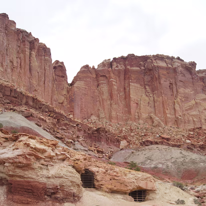 Capitol_Reef_NP-010 Abandonned uranium mines are all over the area and here are two.