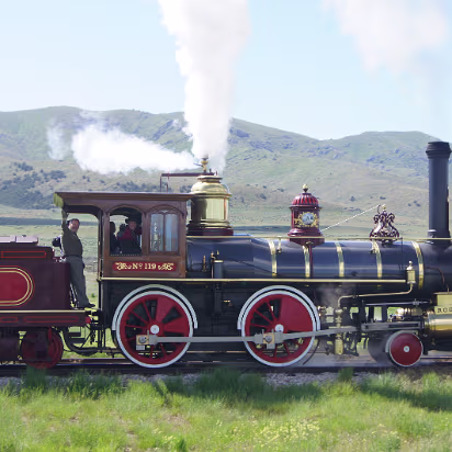 Golden_Spike_NHS-005 The train crew is very friendly. I would be too if that was my 'job'.