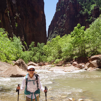 Zion_NP-031 Hanhan was ready to take the narrows on. They're lucky she couldn't!