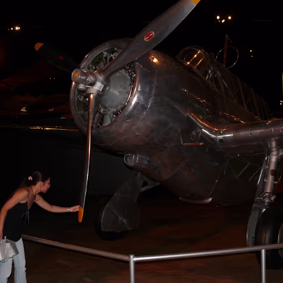 Air_Force_Museum-003 Admiring the craftsmanship.