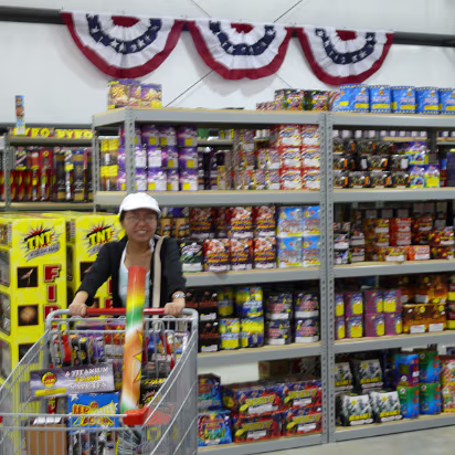 Hannibal-009 She has her basket and is shopping for more fireworks.