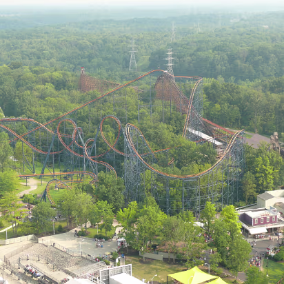 King's_Island-006 A modern steelroller coaster, the Vortex