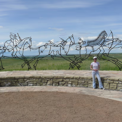 Custer-042 Hanhan and the Indian marker.