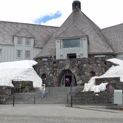 Mountain-010 The entrance, see the snow still there in June?